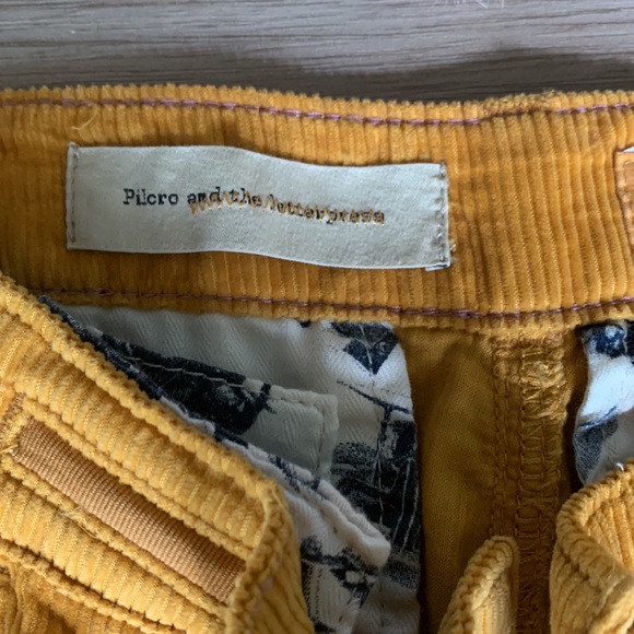 Lightweight mustard corduroy Anthropologie pants, size 24 - Picture 2 of 3